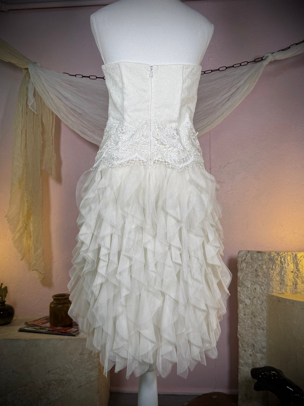 Angel's Veil Ruffle Dress | Small