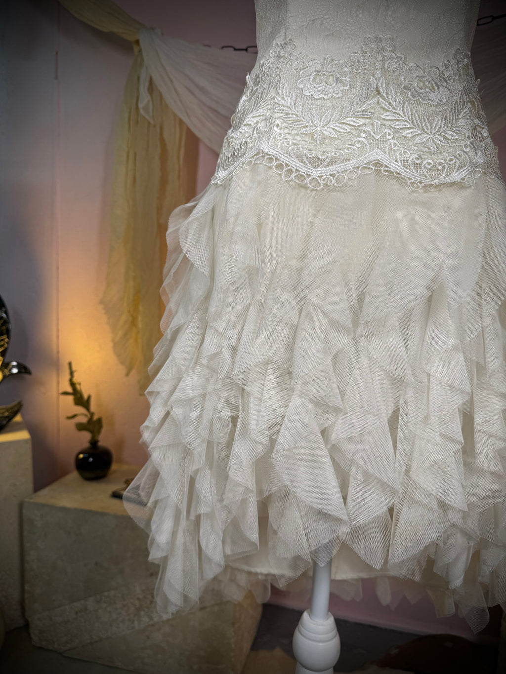 Angel's Veil Ruffle Dress | Small