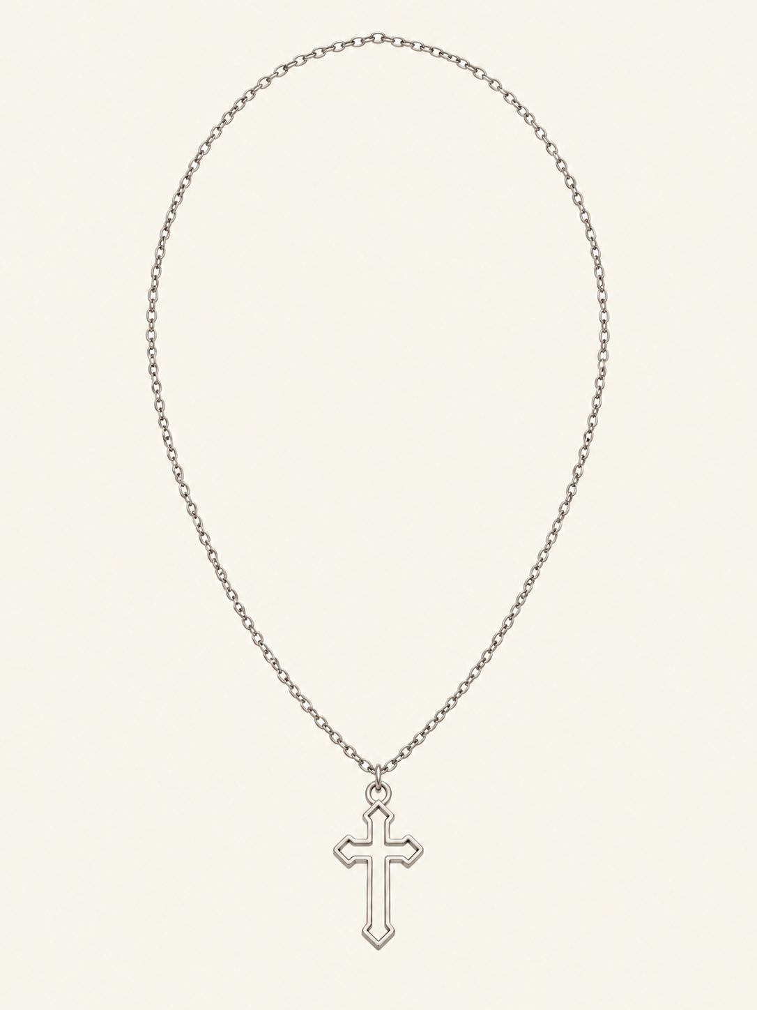 Hollow Faith Cross Necklace