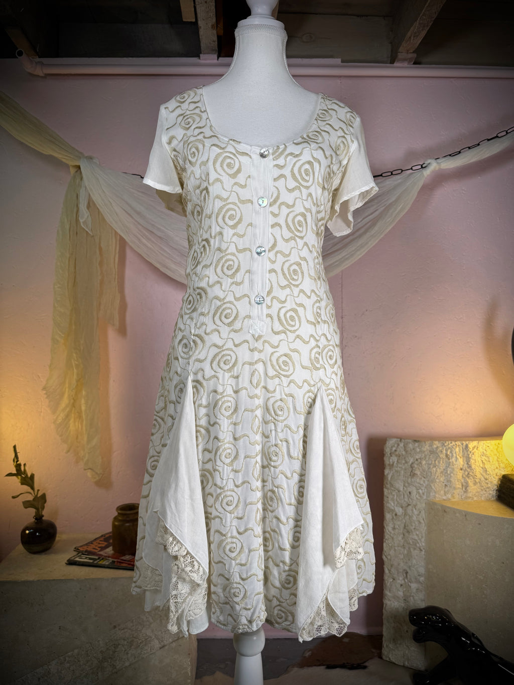 Sunday Mourning Lace Handkerchief Dress | Small-Medium