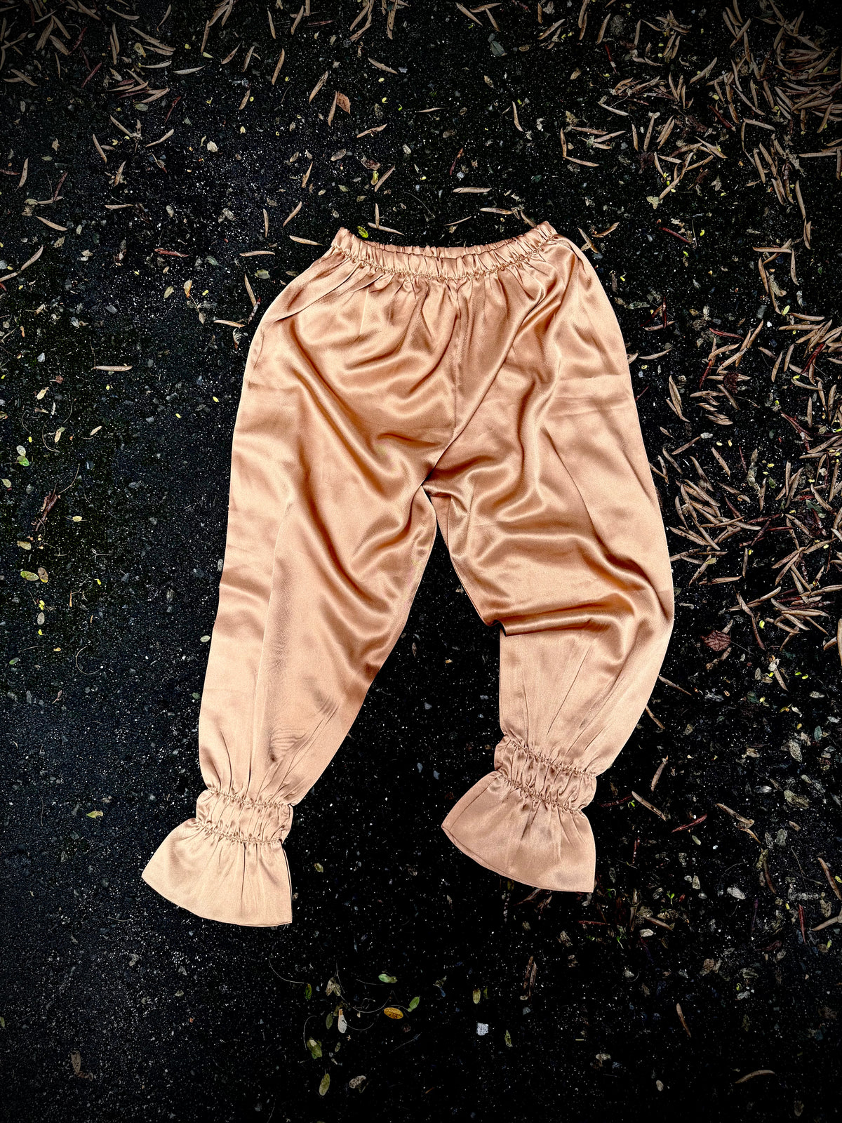 Sunday Peach Satin Pants | S
