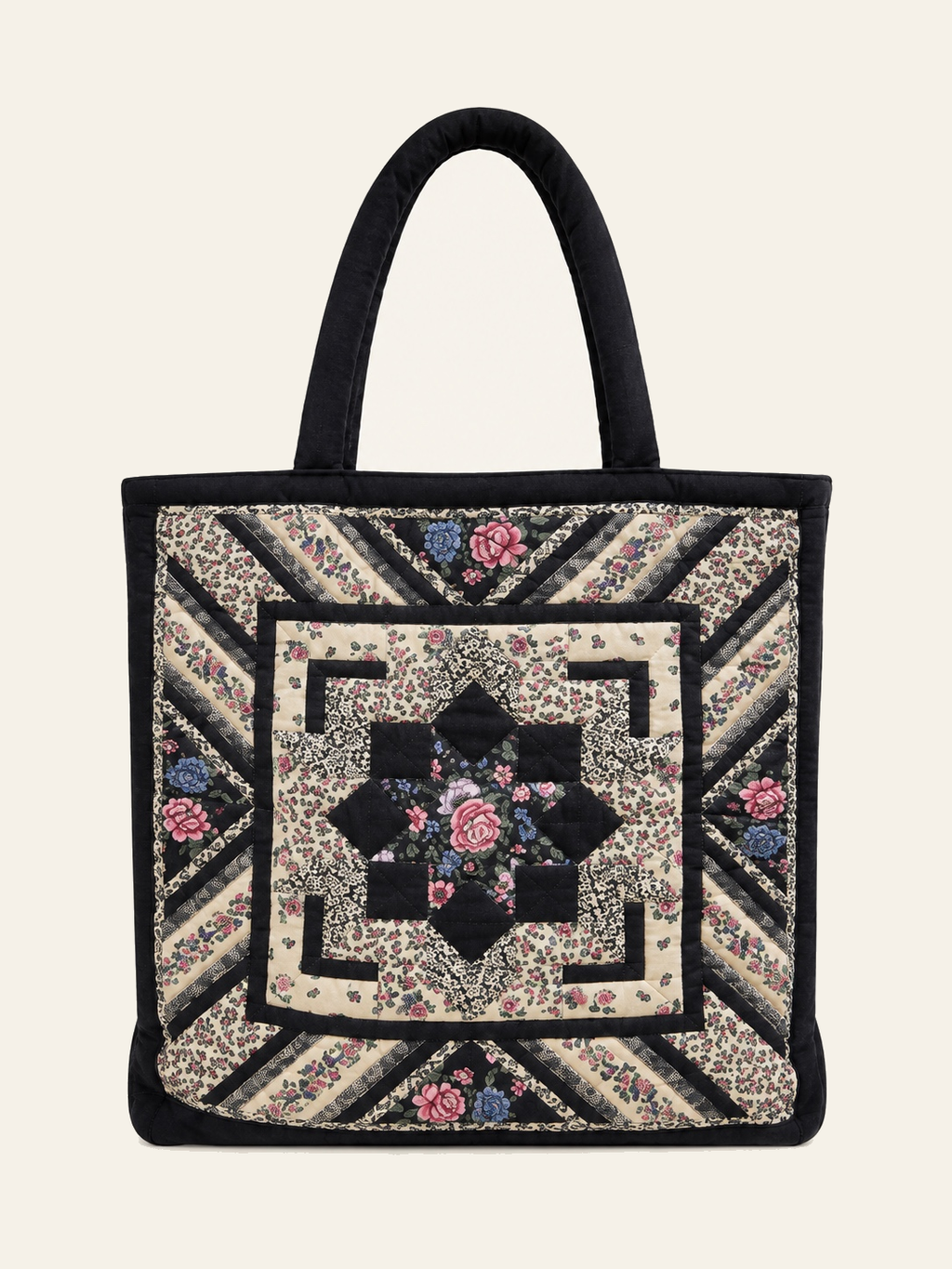 Midnight Garden Patchwork Tote
