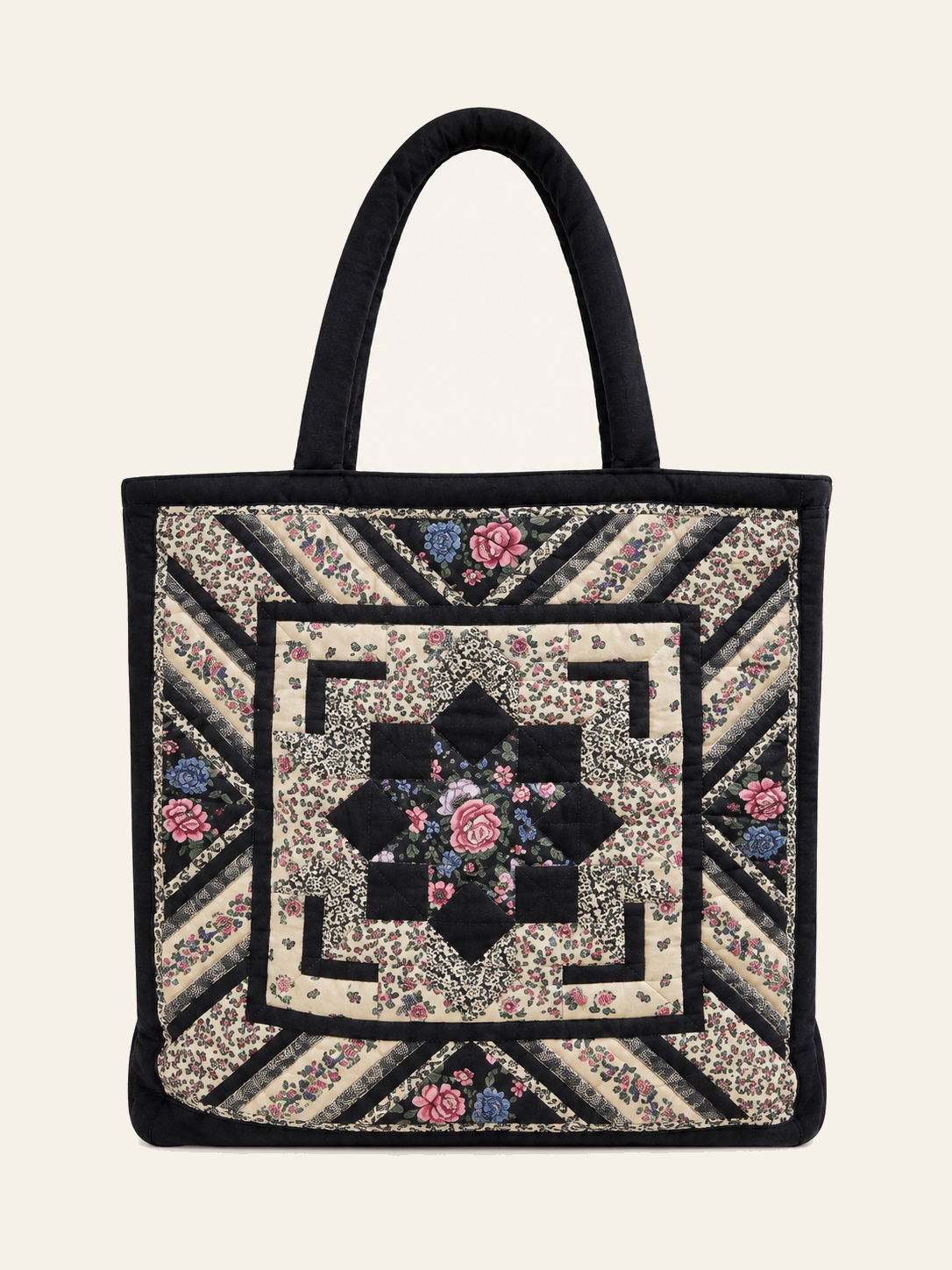 Midnight Garden Patchwork Tote