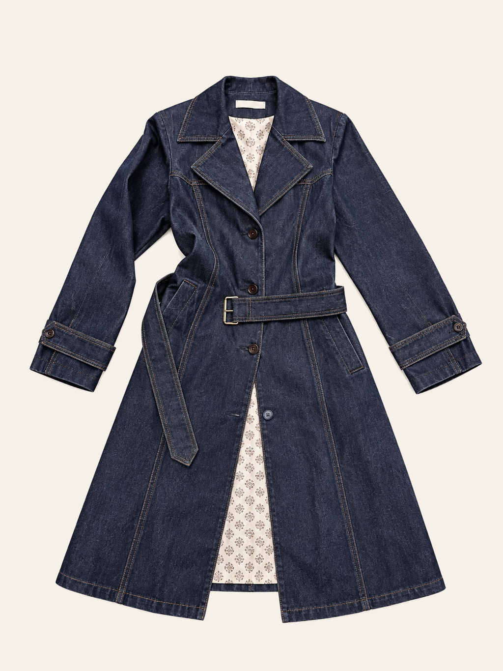 Roxy Dark Wash Denim Trench | Small