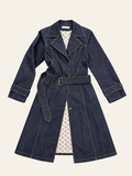 Roxy Dark Wash Denim Trench | Small