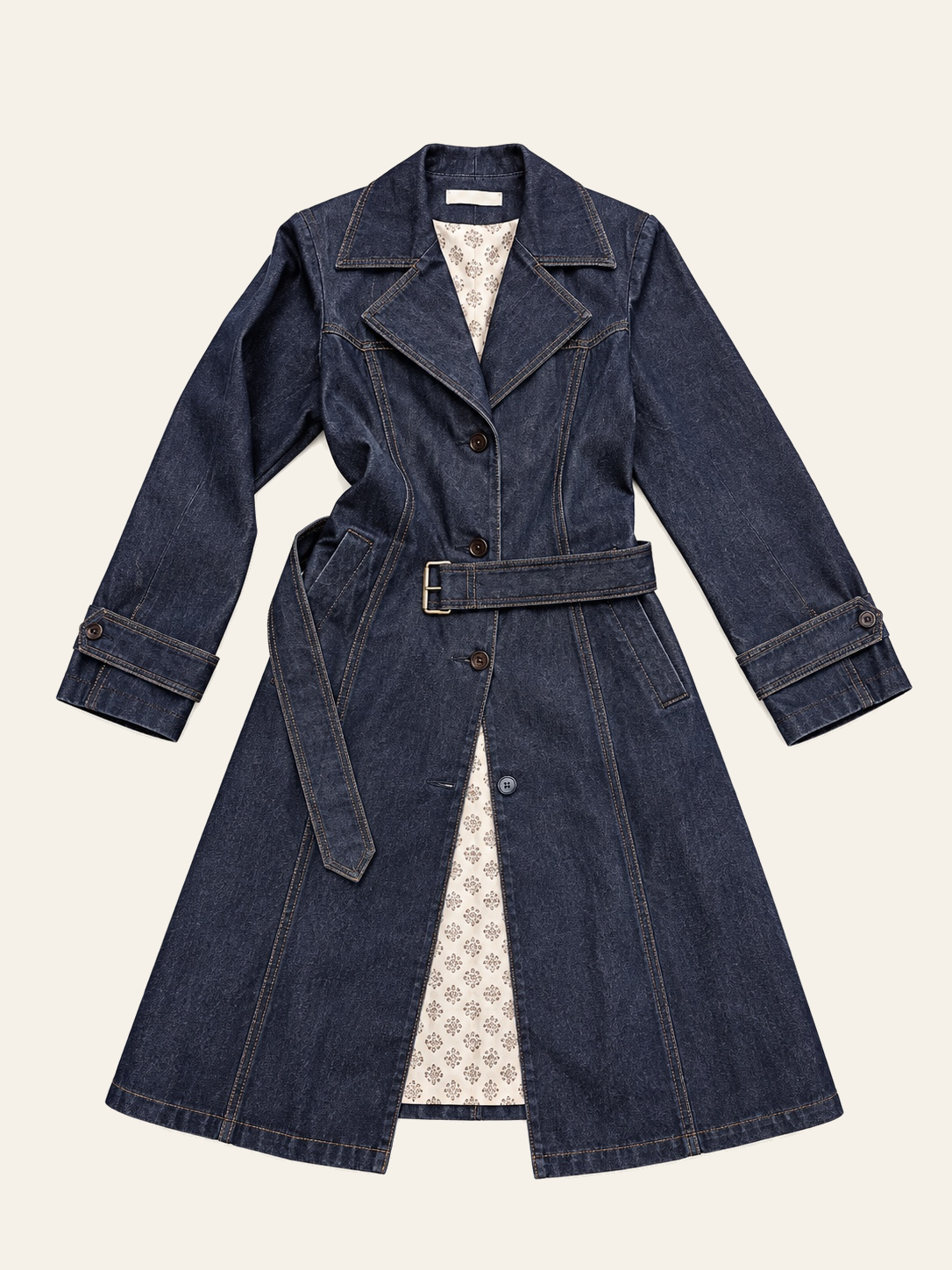 Roxy Dark Wash Denim Trench | Small